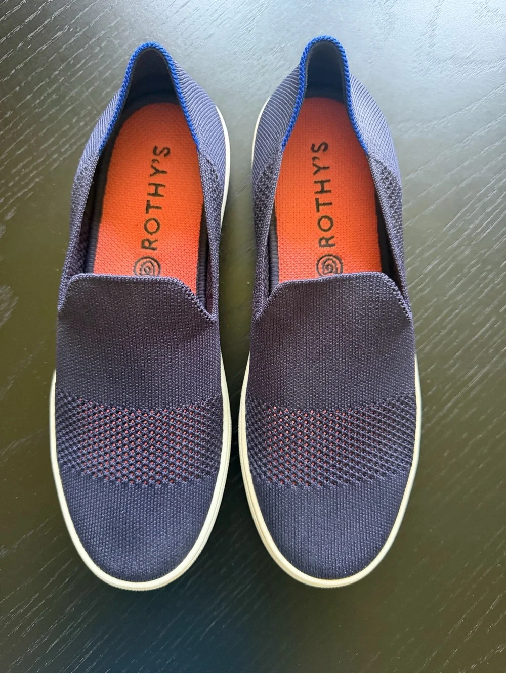 Rothy’s The Original Slip-On Sneaker Maritime Lattice Navy - Size 9